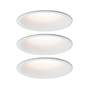 recessed luminaire CYMBAL COIN LED rigid, set of 3 IP44, white matt dimmable 19,4W 463lm 2700K 38 38 CRI >80