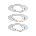 Lumière encastrée BASE COIN pivotant, lot de 3, commutable IP20, blanche  15W 370lm 3000K 100° 100° CRI > 80