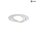 Paulmann 3er-Set Einbauleuchten-Set BASE COIN, IP20, Ø 9cm, 230V, inkl. LED Modul 5W 3000K 370lm 100°, On-Off, schwenkbar, weiß