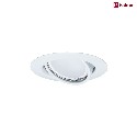 Paulmann 3er-Set Einbauleuchten-Set BASE COIN, IP20, Ø 9cm, 230V, inkl. LED Modul 5W 3000K 370lm 100°, On-Off, schwenkbar, weiß