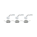 Lumière encastrée BASE COIN pivotant, lot de 3 IP20, fer brossé gradable 15W 370lm 3000K 100° 100° CRI > 83