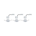Paulmann Lumière encastrée BASE COIN pivotant, lot de 3 IP20, blanche gradable 15W 370lm 3000K 100° 100° CRI > 83 Paulmann Lumière encastrée BASE COIN pivotant, lot de 3 IP20, blanche gradable 15W 370lm 3000K 100° 100° CRI > 83