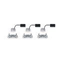 Paulmann 3er-Set LED Einbauleuchten-Set NOVA COIN, IP23, eckig, schwenkbar, inkl. Modul 6.5W 2700K 460lm 100, 3step dimmbar
