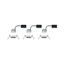 Paulmann 3er-Set LED Einbauleuchten-Set NOVA COIN, IP23, rund, starr, inkl. Modul 6.5W 2700K 460lm 100, 3step dimmbar, Wei matt