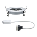 Paulmann Paulmann Recessed luminaire Nova, IP44, round, set of 1, excl. lamp, max. 35W, GU10, aluminum