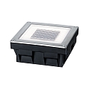LED Solar-Bodeneinbauleuchte SPECIAL LINE CUBE, IP67, 10x10cm, 0.24W 2700K, Akku wechselbar, begehbar, Edelstahl / klar