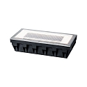 LED Solar-Bodeneinbauleuchte SPECIAL LINE BOX, IP67, 20x10cm, 0.6W 2700K, Akku wechselbar, begehbar, Edelstahl / klar