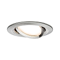 Luce da incasso NOVA PLUS COIN rotondo, girevole IP23, ferro spazzolato dimmerabile 6,8W 2.700K