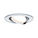 Paulmann Recessed luminaire LED Coin Slim, IP23, round, 6,8W, set of 1 dimmable and swiveling, chrome