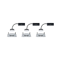 Paulmann Lumire encastre SLIM LED angulaire, lot de 3 IP44, aluminium gradable 3x6,8W 2.700K
