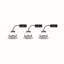 Paulmann Lumire encastre NOVA PLUS COIN rond, pivotant, lot de 3 IP23, aluminium gradable 3x6,8W 2.700K