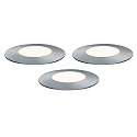 Paulmann Paulmann Plug&Shine set of 3 Floor recessed luminaire Floor Mini IP65 3x2,5W 55mm silver, 3000K set of 3 Paulmann Paulmann Plug&Shine set of 3 Floor recessed luminaire Floor Mini IP65 3x2,5W 55mm silver, 3000K set of 3