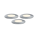 Paulmann Paulmann Plug&Shine set of 3 Floor recessed luminaire Floor Mini IP65 3x2,5W 55mm silver, 3000K set of 3 Paulmann Paulmann Plug&Shine set of 3 Floor recessed luminaire Floor Mini IP65 3x2,5W 55mm silver, 3000K set of 3