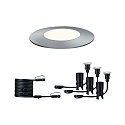 Paulmann Plug&Shine set of 3 Floor recessed luminaire Floor Mini IP65 3x2,5W 55mm silver