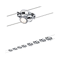 Paulmann Seilsystem CARDAN, mit 8 Spots,  230/12V, 8x GU5.3 max. 10W, Chrom matt
