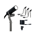 Paulmann LED Outdoor Spie�leuchte PLANTINI SPOT PLUG & SHINE, 3er Basisset, 40�, 3x 1,4W, 24V, 3000K, 90lm, IP65, anthrazit