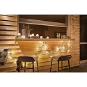 Paulmann Outdoor LED-Lichterkette MOBILE LAMPION, IP44, mit 7 Lampions, 5V USB Akku-Betrieb / optional Powerbank (exkl.), 3000K