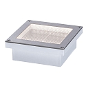 LED Solar-Bodeneinbauleuchte ARON mit Bewegungsmelder, IP67, Akku wechselbar, begehbar, Edelstahl, 10x10cm, 3000K 5/40lm