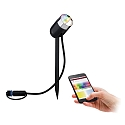 Paulmann PLUG & SHINE ZigBee LED Spot PIKE, IP44, 24V, 4.5W RGB/W 330lm 40, dimmbar, Anthrazit