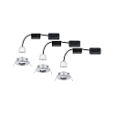 Paulmann Luce da incasso NOVA MINI LED rigido, Set di 3 IP23, Cromo  310lm 2700K 38° 38° CRI >80 Paulmann Luce da incasso NOVA MINI LED rigido, Set di 3 IP23, Cromo  310lm 2700K 38° 38° CRI >80
