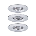 Paulmann Luce da incasso NOVA MINI LED rigido, Set di 3 IP23, Cromo  310lm 2700K 38° 38° CRI >80 Paulmann Luce da incasso NOVA MINI LED rigido, Set di 3 IP23, Cromo  310lm 2700K 38° 38° CRI >80