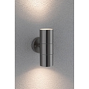 Paulmann Luminaire mural dextrieur FLAME haut bas, cylindrique GU10 IP44, acier inoxydable bross gradable