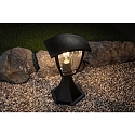Paulmann outdoor floor lamp CLASSIC CURVED E27 IP44, clear, black dimmable Paulmann outdoor floor lamp CLASSIC CURVED E27 IP44, clear, black dimmable
