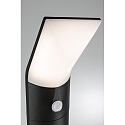 Paulmann Outdoor LED Pollerleuchte ADYA, mit PIR-Sensor, IP44, 230V, 10W 3000K 750lm, Aluminium, Anthrazit / Satin
