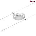Paulmann LED Seilsystem-Einzelspot RoundMac, 12V DC, 4.5W 3000K, Kunststoff, Chrom matt / Chrom