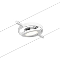 Paulmann wire luminaire ROUNDMAC LED, chrome, white matt 