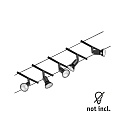 Paulmann wire system SALT 5-fold GU5,3, chrome, black matt 