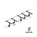 Paulmann wire system SHEELA 5-fold GU5,3, chrome, black matt 