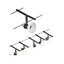 Paulmann wire system SHEELA 5-fold GU5,3, chrome, black matt 