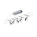 Paulmann wire system CLEARLED 5-fold, chrome, black 