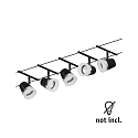 Paulmann Systme de corde WIRE SYSTEMS DC CONE lot de 5 GU5,3, chrome, noir mat 