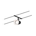 Paulmann Systme de corde WIRE SYSTEMS DC CONE lot de 5 GU5,3, chrome, noir mat 