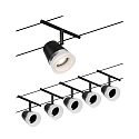 Paulmann Systme de corde WIRE SYSTEMS DC CONE lot de 5 GU5,3, chrome, noir mat 