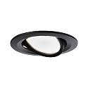 Paulmann 3er-Set LED Einbauleuchten-Set NOVA COIN, rund, schwenkbar, IP23, 230V, 3x 6.5W 2700K, Schwarz matt / Alu