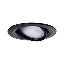 Paulmann 3er-Set LED Einbauleuchten-Set NOVA COIN, rund, schwenkbar, IP23, 230V, 3x 6.5W 2700K, 3-step dimmbar, Schwarz matt / Alu