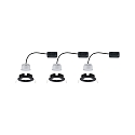 Paulmann recessed luminaire NOVA COIN LED round, rigid, set of 3 Coin IP44, black matt dimmable 11W 460lm 2700K 100 100 CRI >80