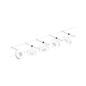 Systme de corde LED WIRE SYSTEMS CORDUO CIRCLE rond, lot de 5, commutable IP20, chrome, blanc mat 