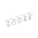 Paulmann LED Seilsystem CORDUO FRAME, Basisset, 230V / sek. 12V DC, 5x 4.8W 3000K, inkl. 60VA Trafo, 2x 5 Meter, Wei matt / Chrom