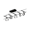 Sistema a corda LED WIRE SYSTEMS CORDUO FRAME angolare, Set di 5, commutabile IP20, Cromo, Nero opaco 