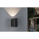 Paulmann Luminaire mural dextrieur CONCREA BOLLARD RUOUND cylindrique, unilatral IP65, grs 