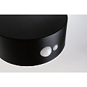 Paulmann solar wall luminaire EILEEN down, round, with sensor IP44, black dimmable