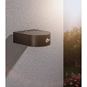Paulmann solar wall luminaire EILEEN down, round, with sensor IP44, black dimmable