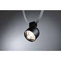 Paulmann LED Systemleuchte ULine SPOT RONDE, � 8.5cm, 48V DC, 7W 3000K 405lm, CRi>90, kardanisch 360�/45�, mattschwarz / klar