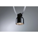 Paulmann LED Systemleuchte ULine SPOT RONDE, � 8.5cm, 48V DC, 7W 3000K 405lm, CRi>90, kardanisch 360�/45�, mattschwarz / klar