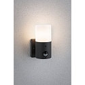 Paulmann Luminaire mural dextrieur TUBS PIR cylindrique, avec dtecteur de mouvement, commutable E27 IP44, gris, mat 