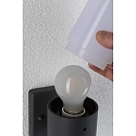 Paulmann Luminaire mural dextrieur TUBS PIR cylindrique, avec dtecteur de mouvement, commutable E27 IP44, gris, mat 
